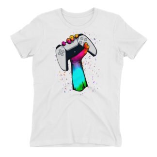 Gamer Fist PS5 Women's t-shirt.
