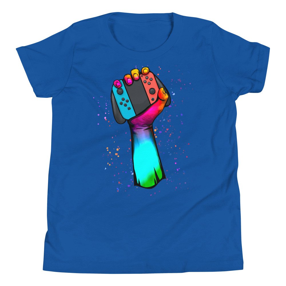 Gamer Fist Switch Youth T-Shirt - Image 8
