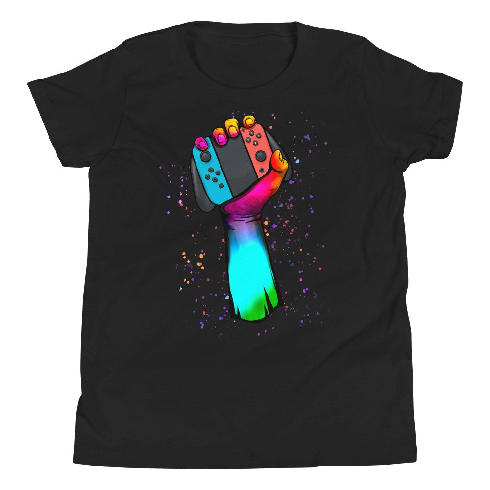 Gamer Fist Switch Youth T-Shirt - Image 2