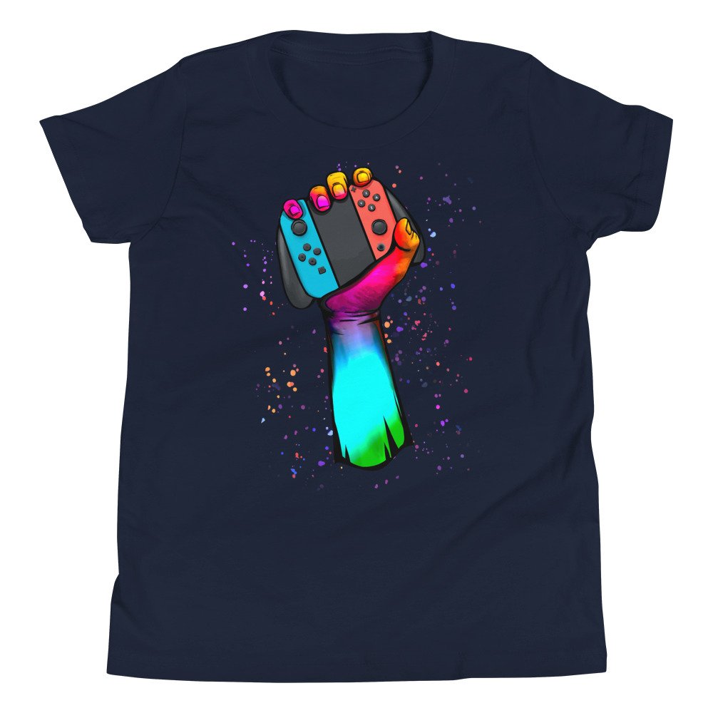 Gamer Fist Switch Youth T-Shirt - Image 4