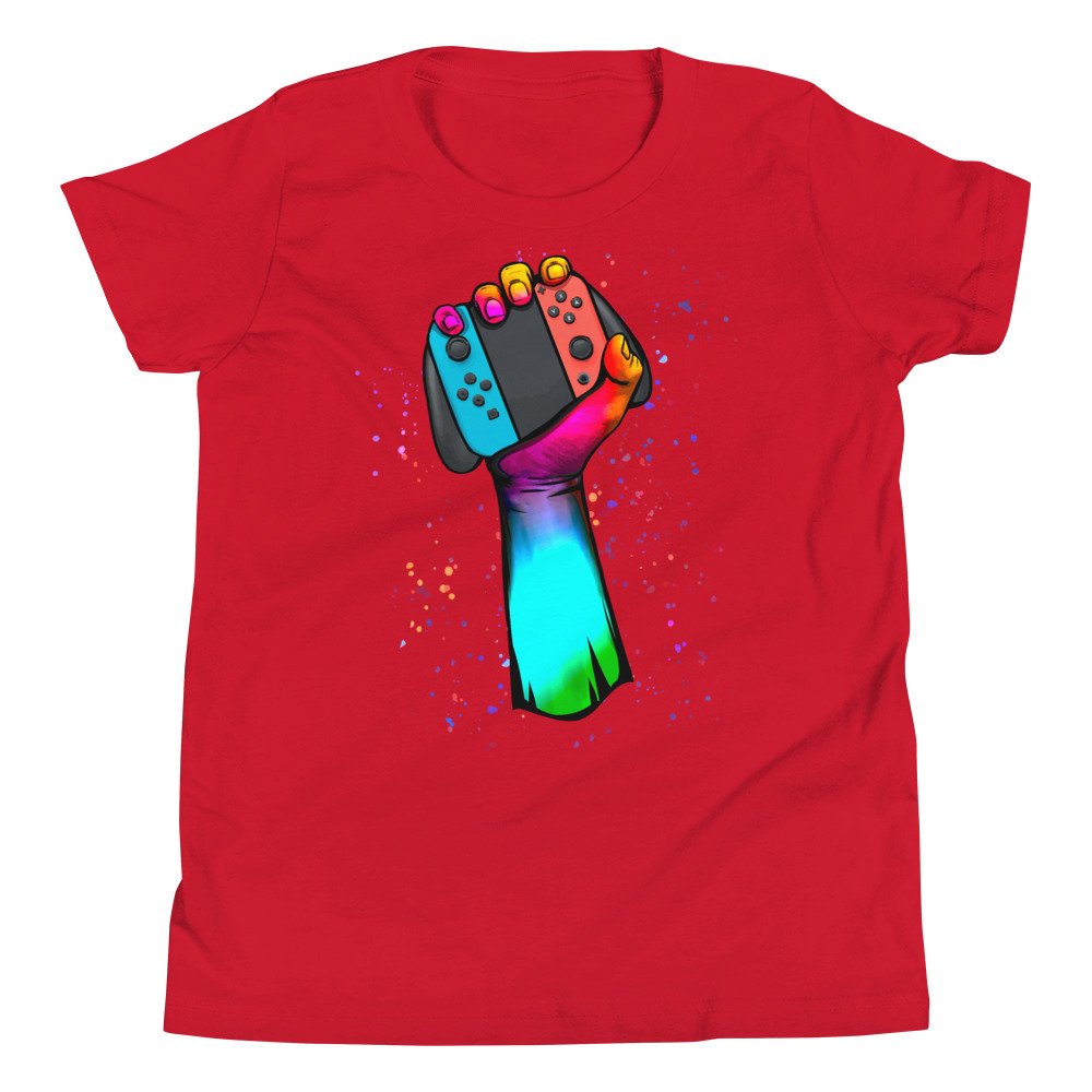 Gamer Fist Switch Youth T-Shirt - Image 11