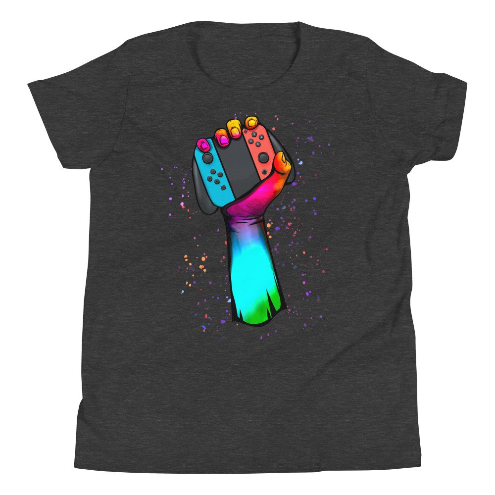 Gamer Fist Switch Youth T-Shirt - Image 5