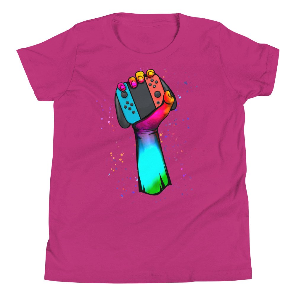 Gamer Fist Switch Youth T-Shirt - Image 10