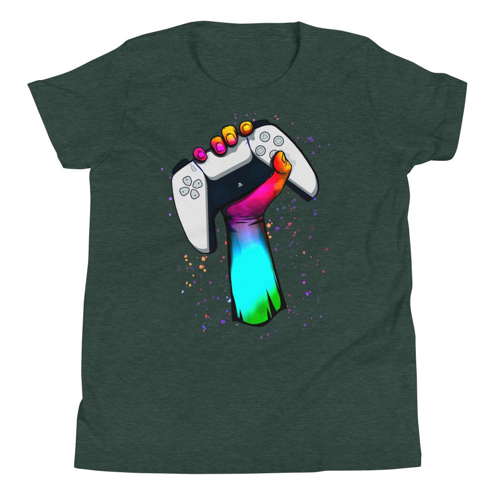 Gamer Fist PS5 Youth T-Shirt - Image 3